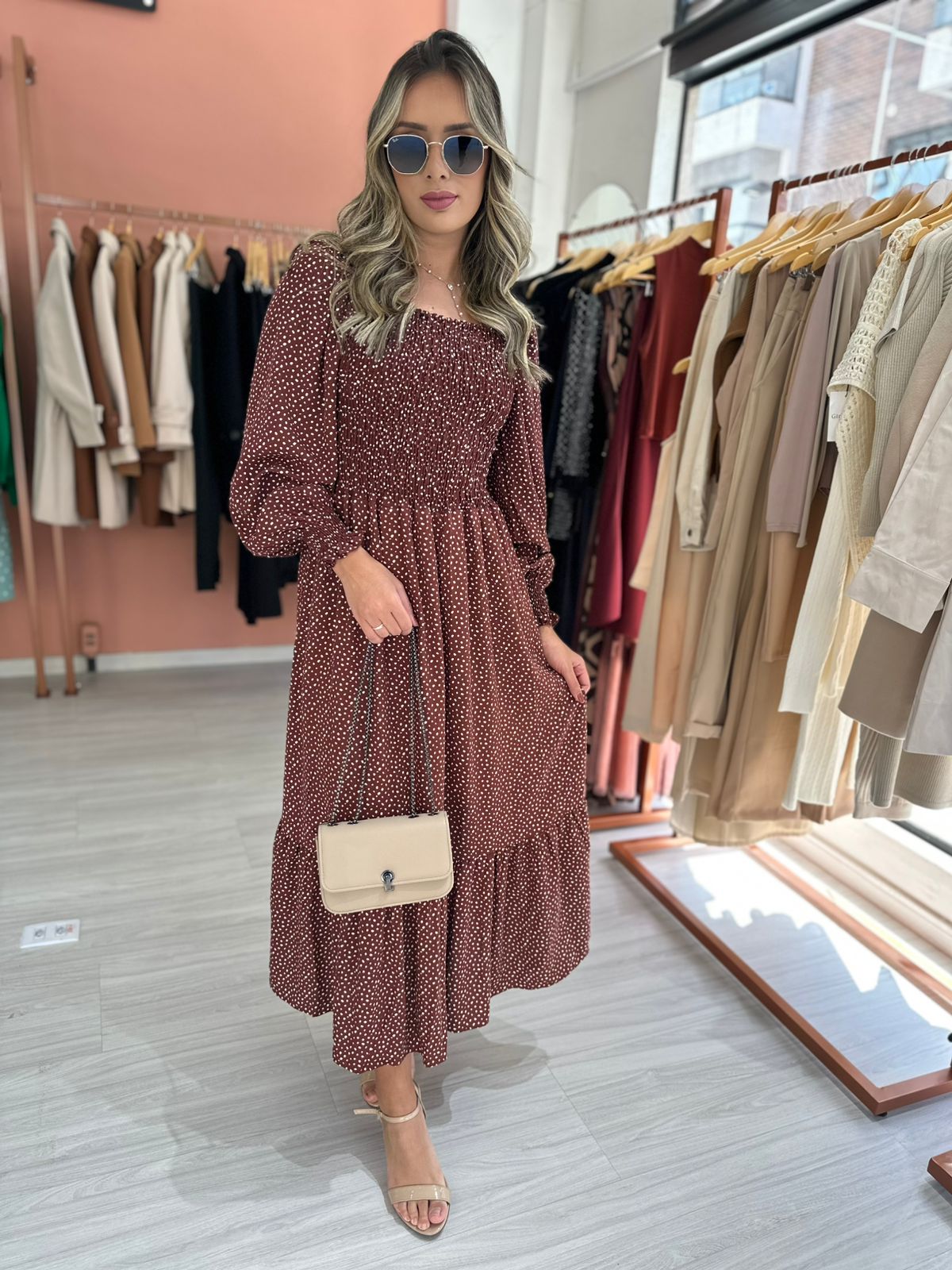 Vestido Marrom