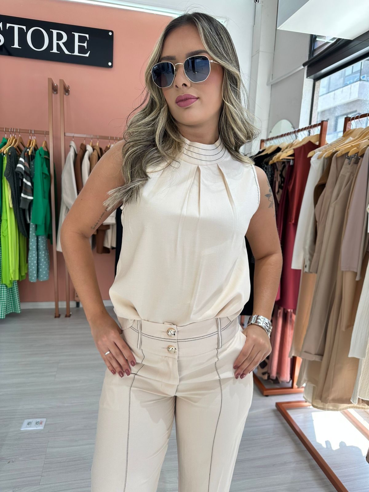 Conjunto Alfaiataria Off White