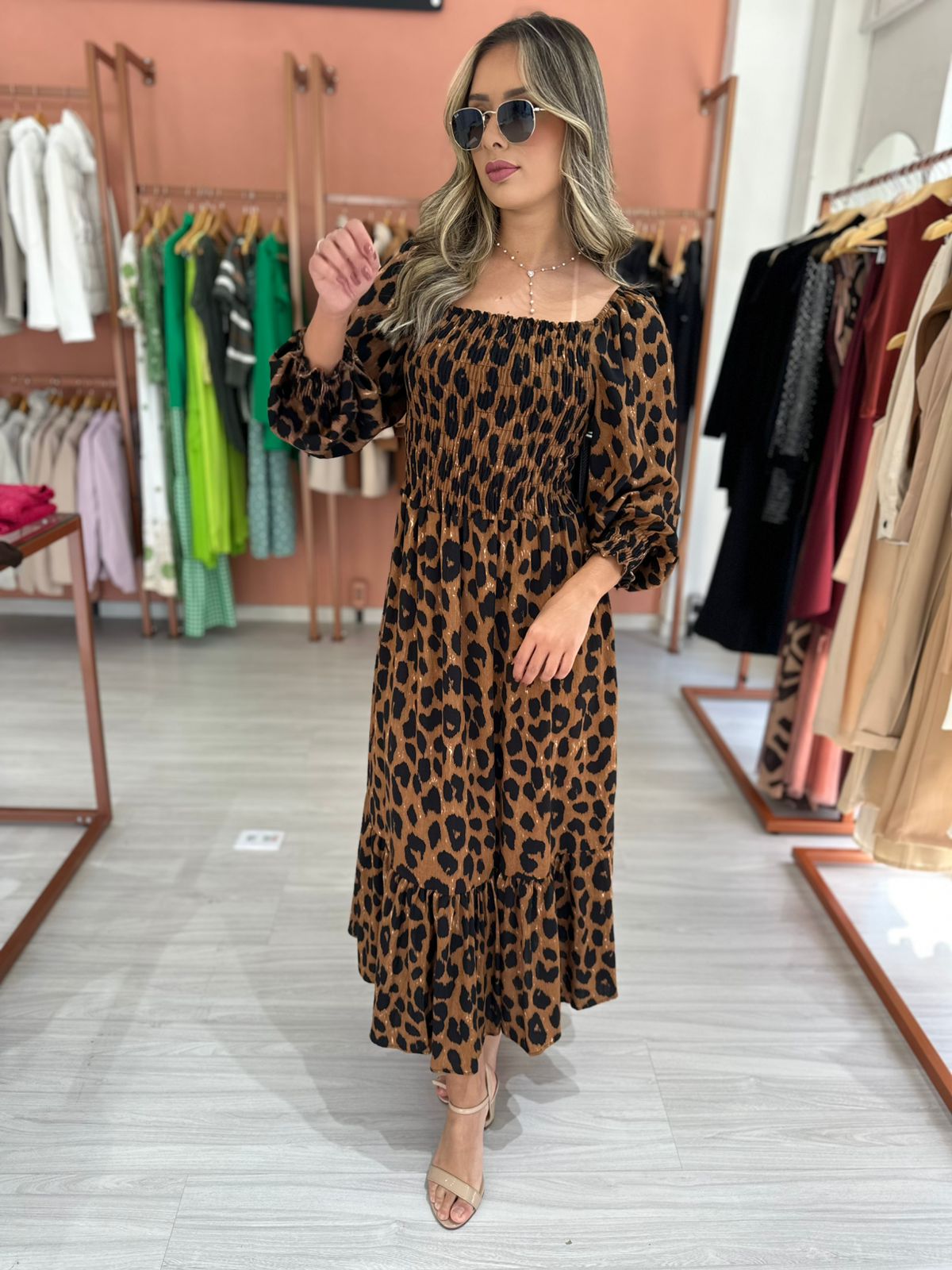Vestido Animal Print Onça