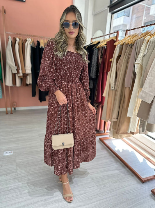 Vestido Marrom