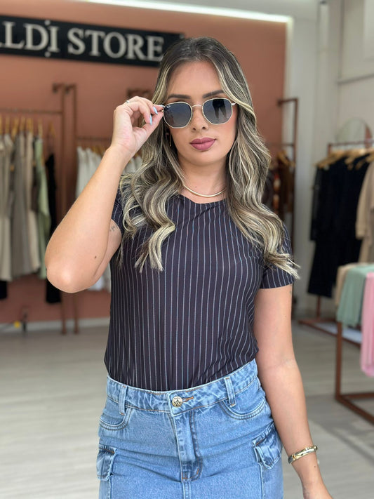 T-shirt Amanda risca de giz