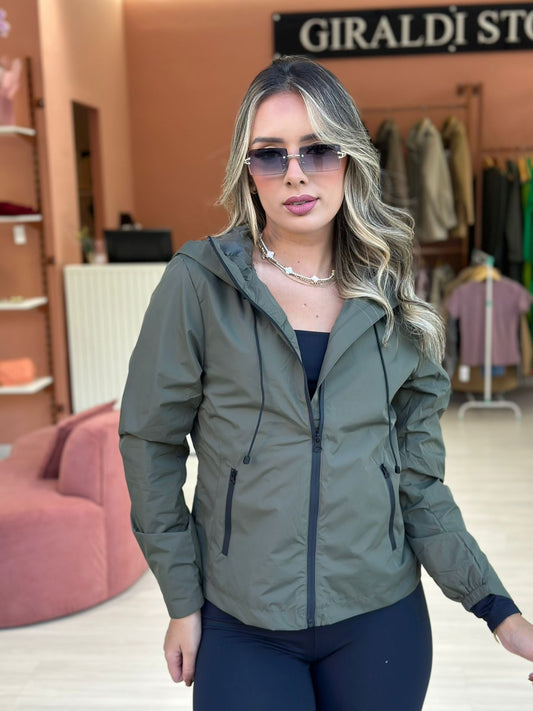 Jaqueta Corta Vento Verde Militar