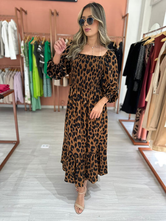 Vestido Animal Print Onça